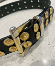 Load image into Gallery viewer, Gold baby studded Leather Belt
