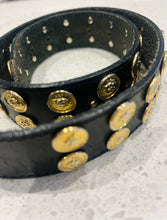 Load image into Gallery viewer, Gold baby studded Leather Belt
