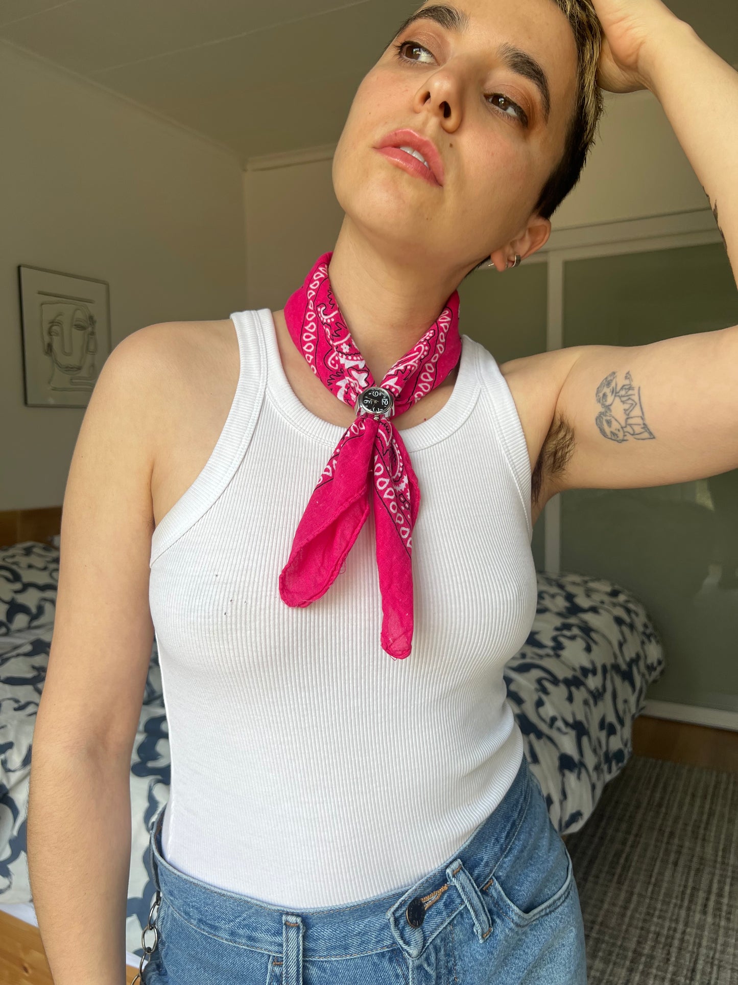 Hot pink bandana