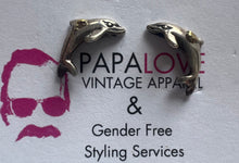 Load image into Gallery viewer, Silver dolphin studs
