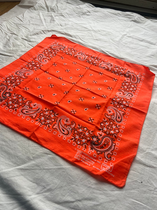 Highlighter orange bandana