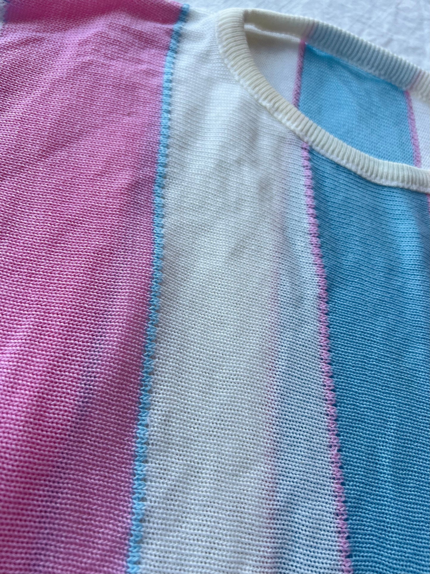 Trans flag knit tee