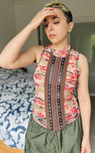 Load image into Gallery viewer, Demi Lovato leather trim studded tank by Parasuco
