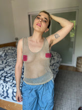 Load image into Gallery viewer, Metallic mesh tank
