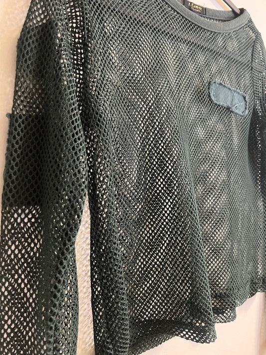 Cynthia Nixon army green mesh