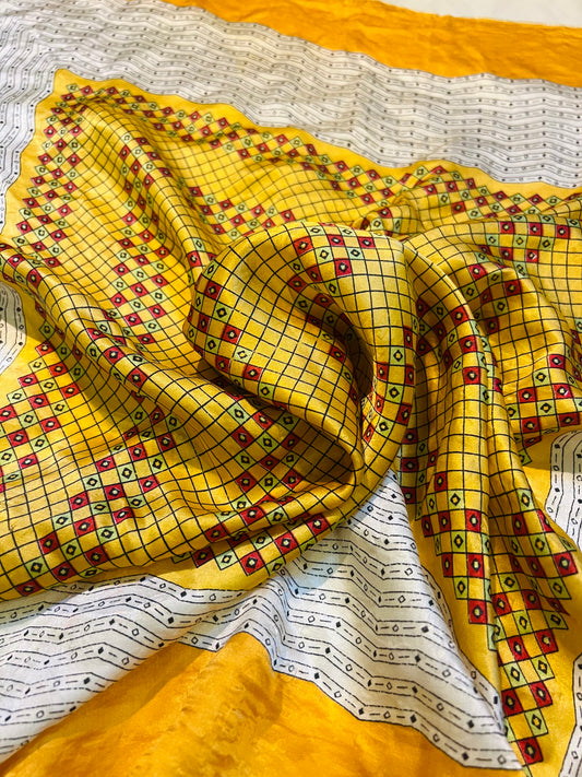 Screen printed Indian Silk