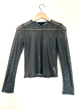 Load image into Gallery viewer, Istanbul silver blue netted top
