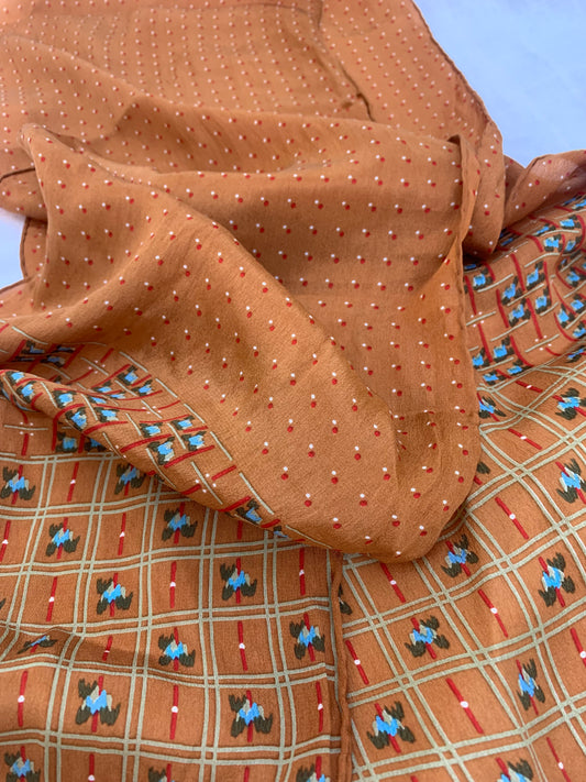 Copper Echo Silk Scarf