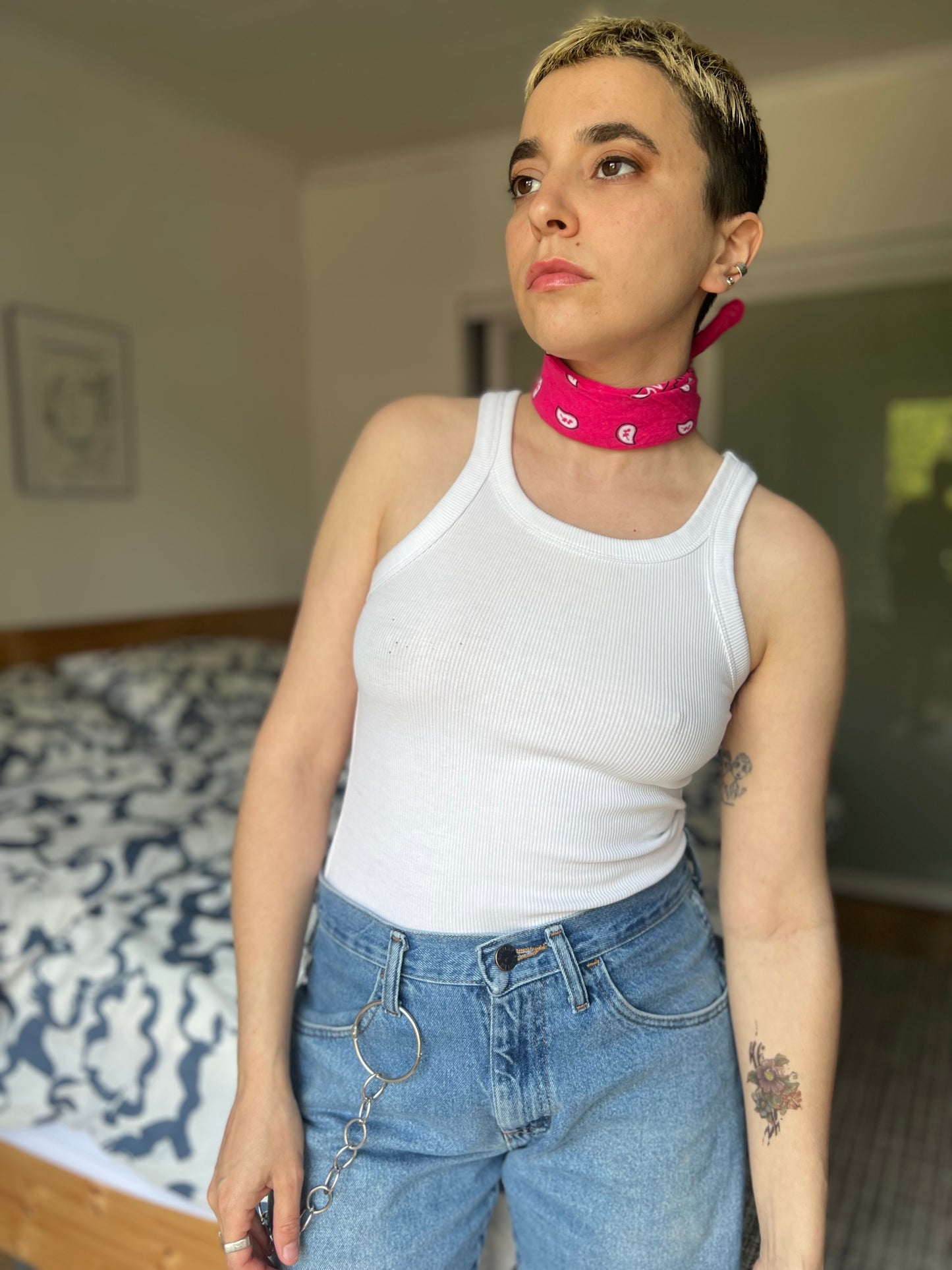 Hot pink bandana