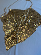 Load image into Gallery viewer, metallic mesh pink gold top
