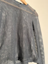 Load image into Gallery viewer, Istanbul silver blue netted top
