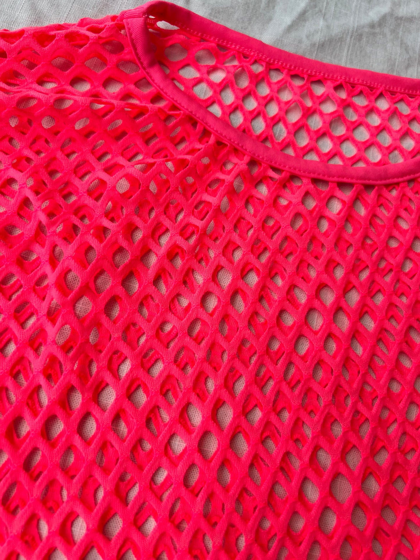 Neon Fuschia Mesh t-shirt