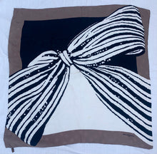 Load image into Gallery viewer, Balanciaga Bow graphic Silk Scarf
