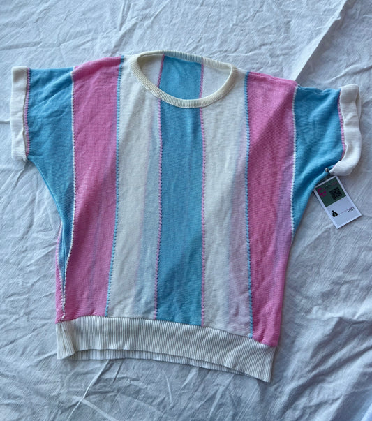 Trans flag knit tee