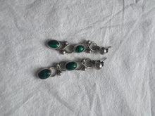 Load image into Gallery viewer, Malachite + silver earrings
