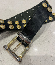 Load image into Gallery viewer, Gold baby studded Leather Belt
