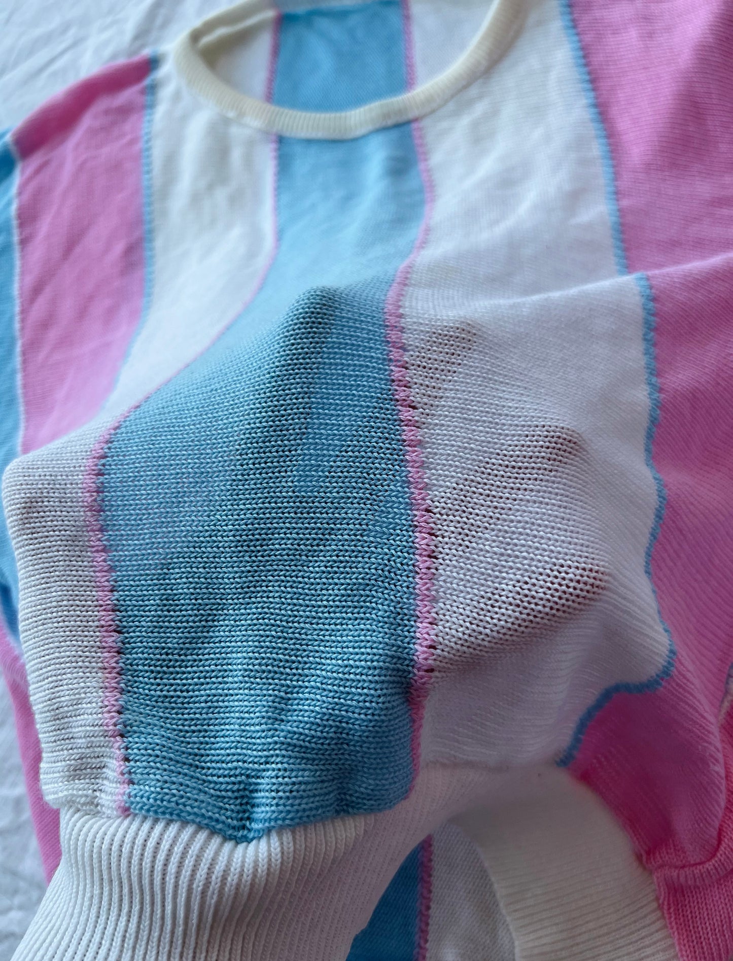 Trans flag knit tee