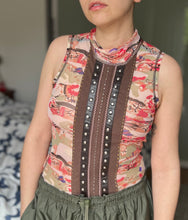 Load image into Gallery viewer, Demi Lovato leather trim studded tank by Parasuco
