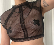Load image into Gallery viewer, Manhattan Mesh crop top
