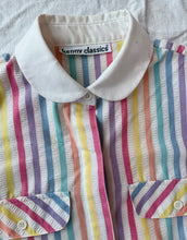 Load image into Gallery viewer, Pastel rainbow stripes duster dress

