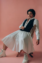 Load image into Gallery viewer, Floral Heights: Pink Tartan hand Painted dress
