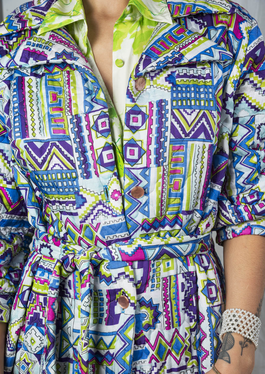 Psychedelic 1960s Quilted Spring Jacket