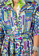 Load image into Gallery viewer, Psychedelic 1960s Quilted Spring Jacket
