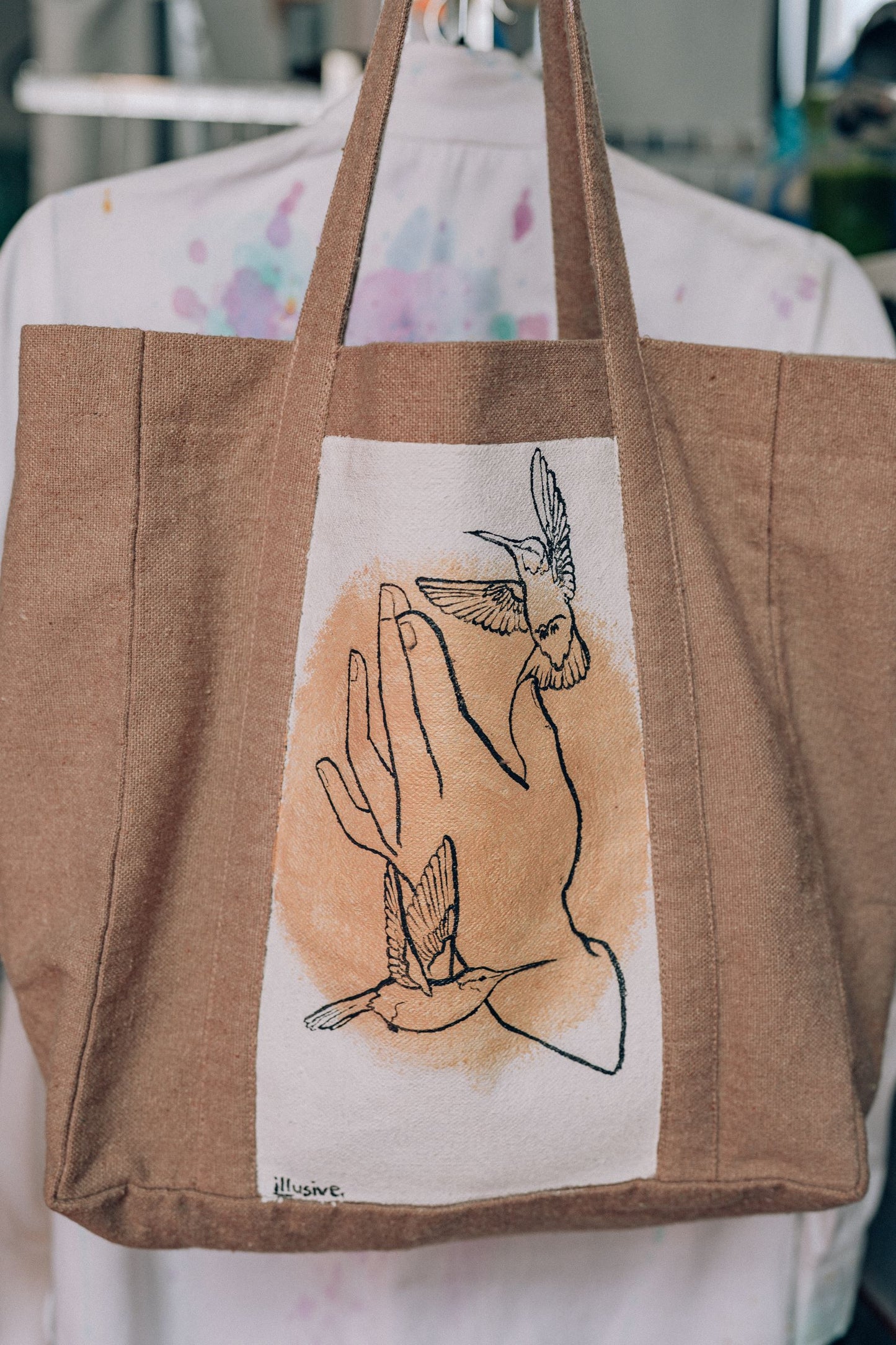 Locally Crafted Hand Painted Tote bag