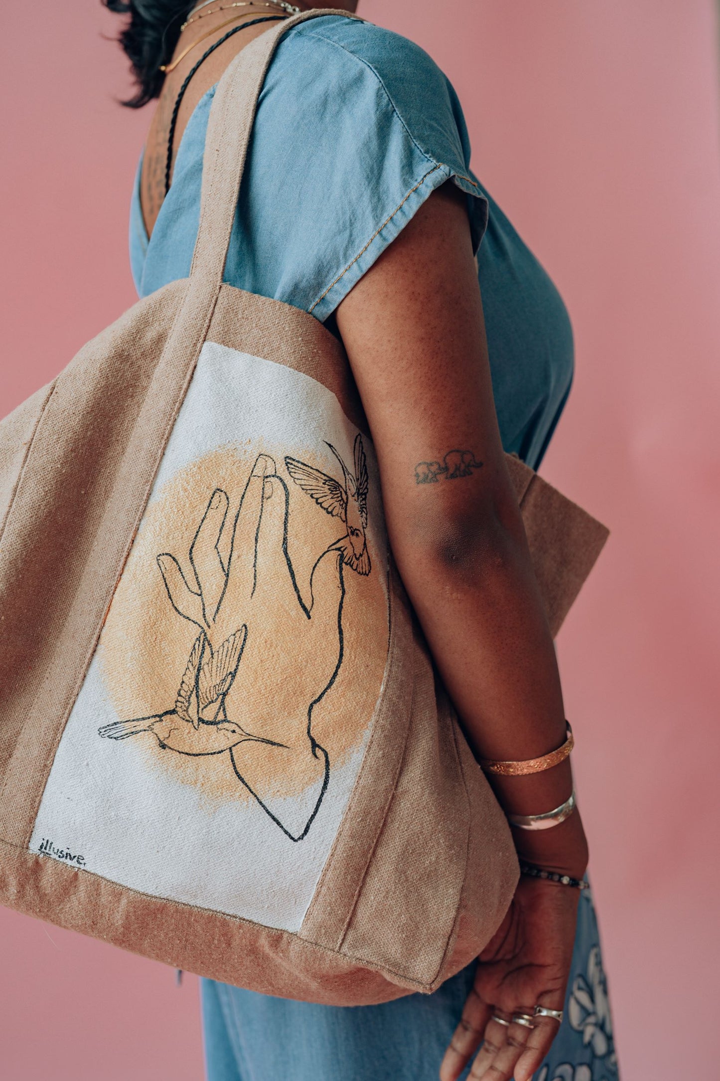 Locally Crafted Hand Painted Tote bag