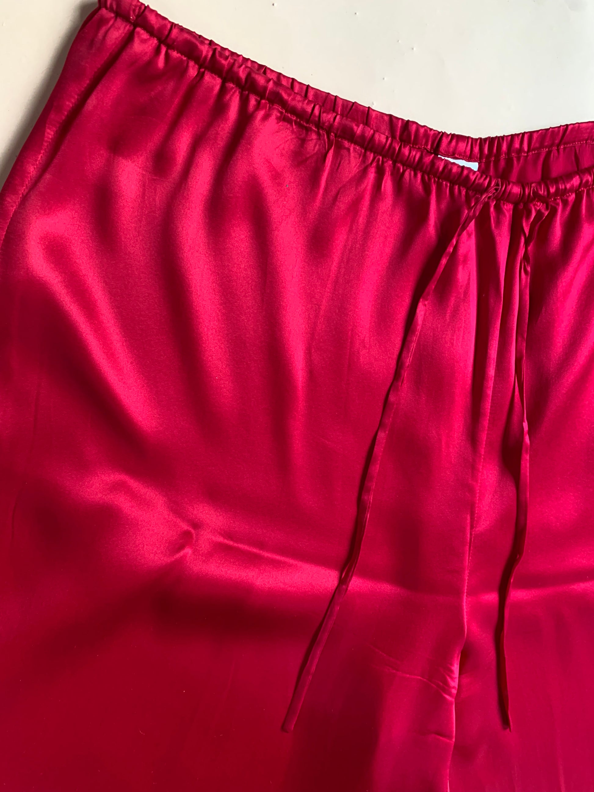 Scarlet Red Satin Pants