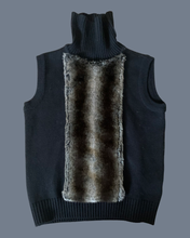 Load image into Gallery viewer, Faux fur front sweater vest
