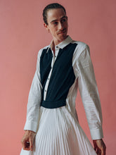 Load image into Gallery viewer, Floral Heights: Pink Tartan hand Painted dress
