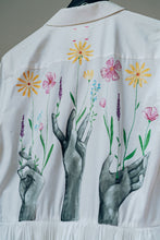 Load image into Gallery viewer, Floral Heights: Pink Tartan hand Painted dress
